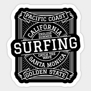 Surfing Santa Monica Sticker